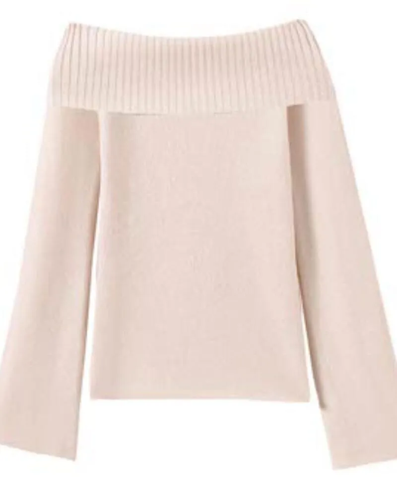 27 Miles - Epona Cashmere Sweater in Cloud