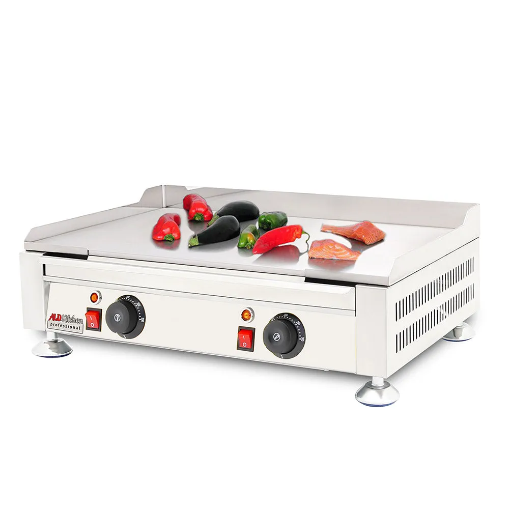 ALDKitchen Flat Top Griddle | Teppanyaki Grill with Single or Dual Thermostat | Manual | Stainless Steel