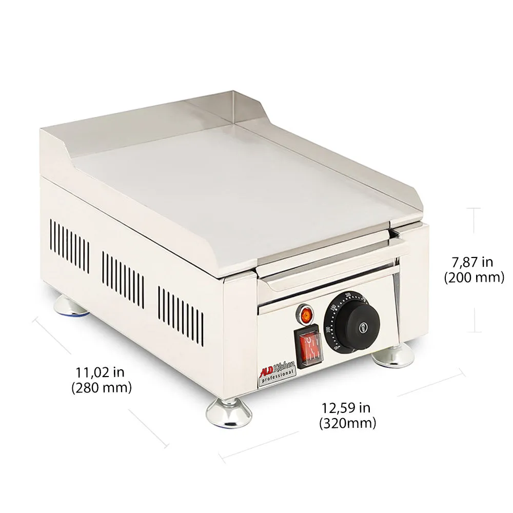 ALDKitchen Flat Top Griddle | Teppanyaki Grill with Single or Dual Thermostat | Manual | Stainless Steel