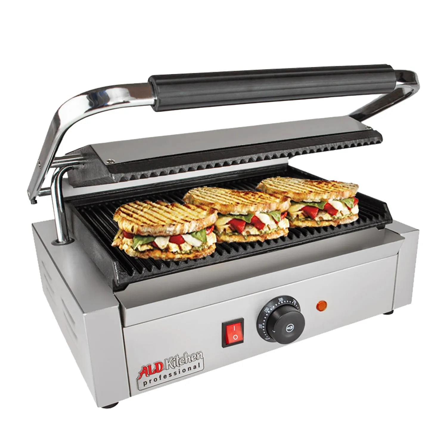 ALDKitchen Panini Sandwich Press Grill | Durable Construction with Adjustable Temperature Control ALDKitchen