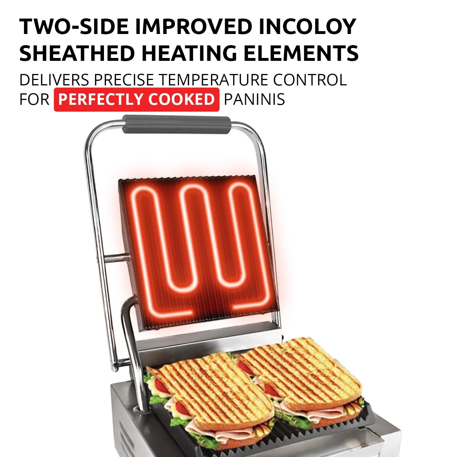 ALDKitchen Panini Sandwich Press Grill | Durable Construction with Adjustable Temperature Control ALDKitchen