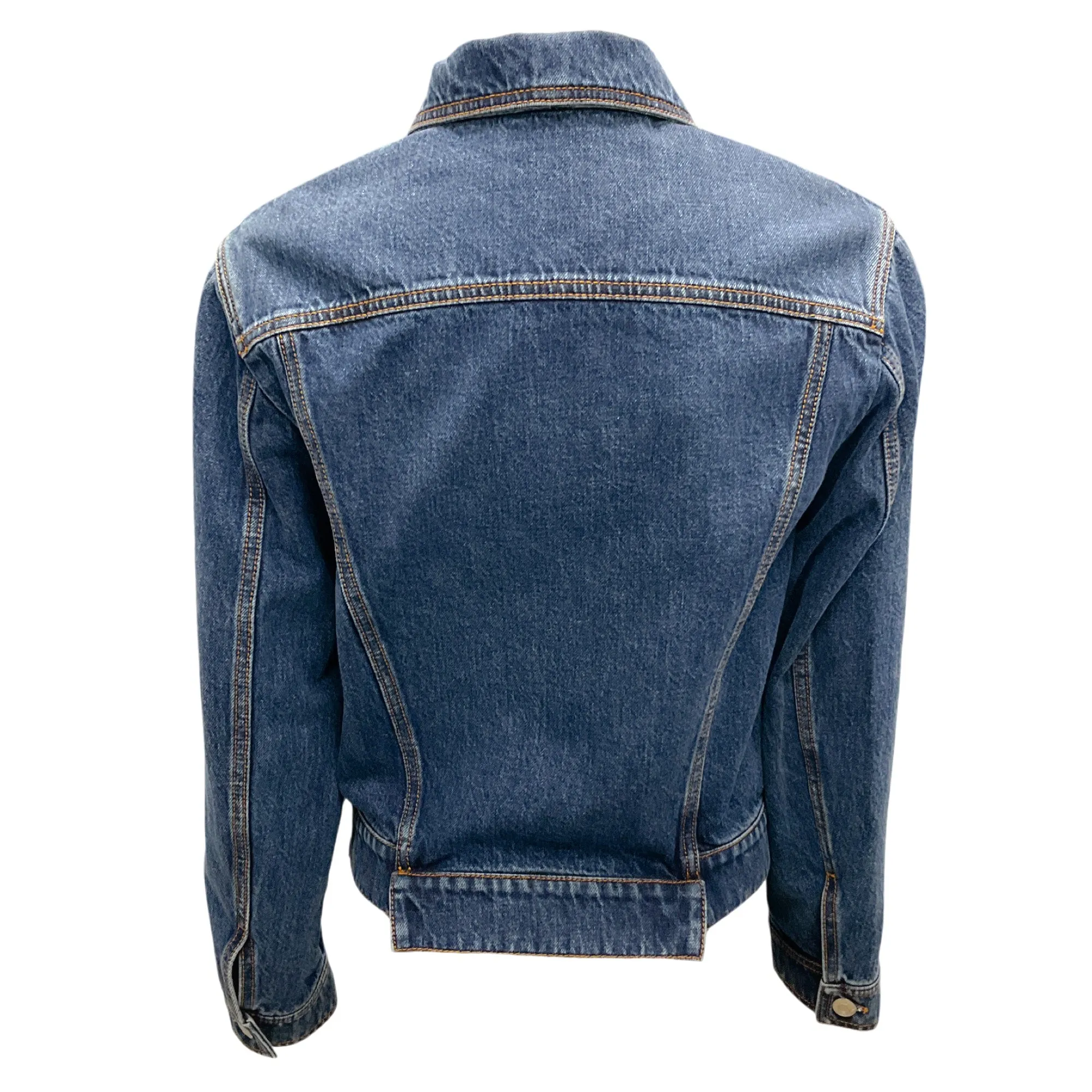 Alexander McQueen Dark Blue 2020 Wash Denim Jacket with Stripe Detail