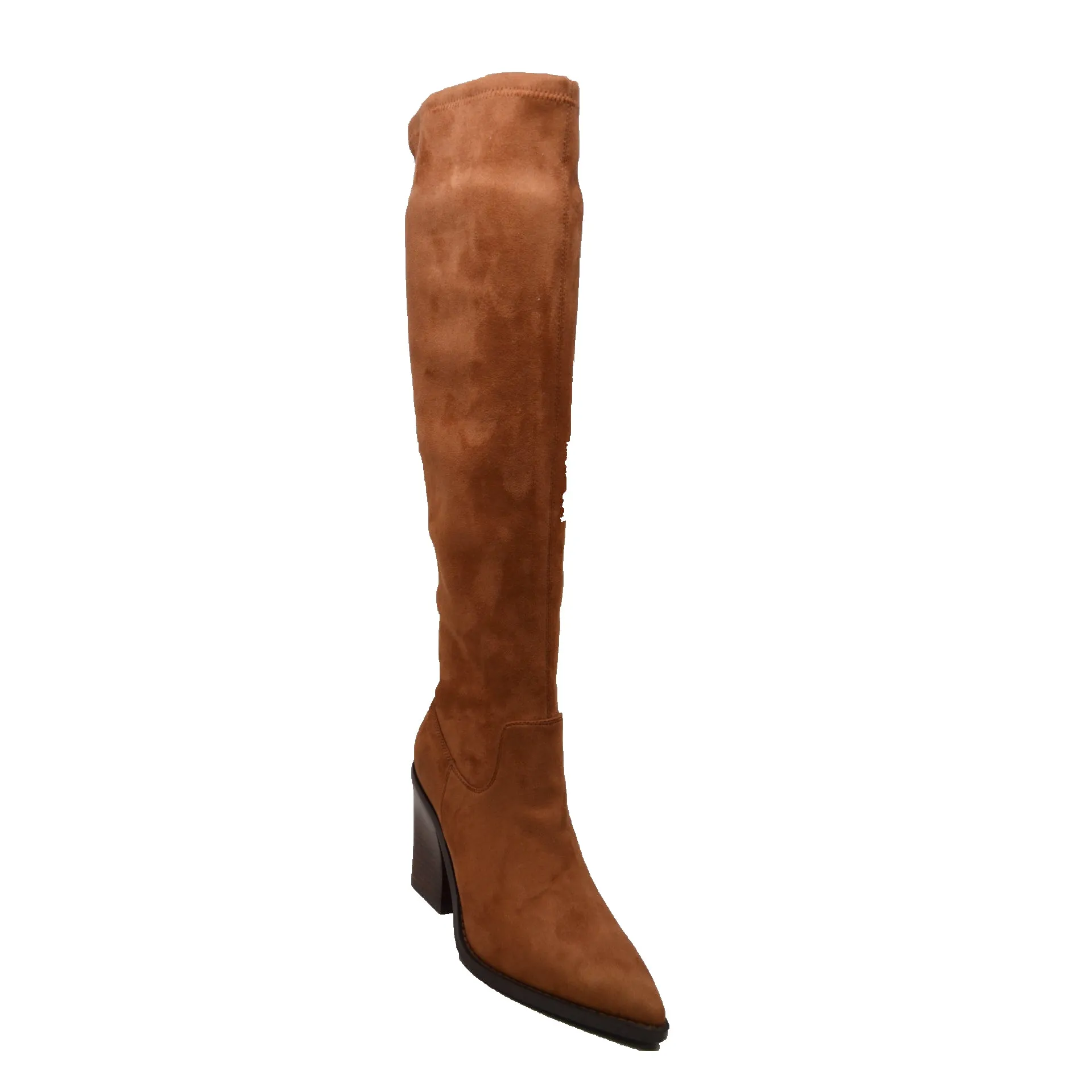 Amsterdam Faux Suede Over The Knee High Heel Boots - Stylish and Versatile