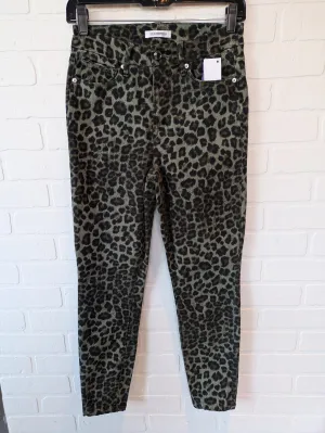 Animal Print Pants Cropped Good American, Size 4