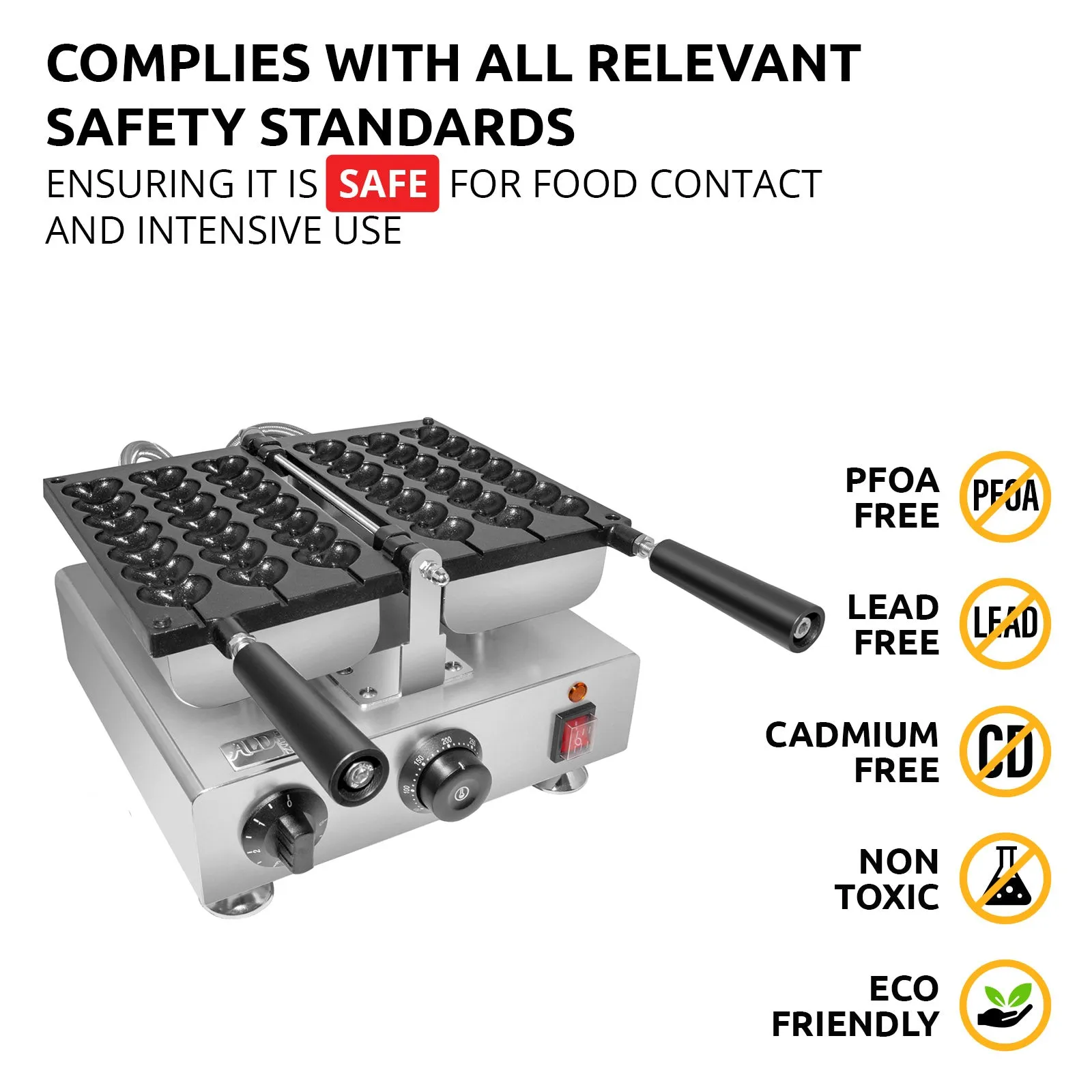 AP-446 Waffle Stick Maker | 3 Heart-Shaped Waffles | Babycakes Waffle Iron