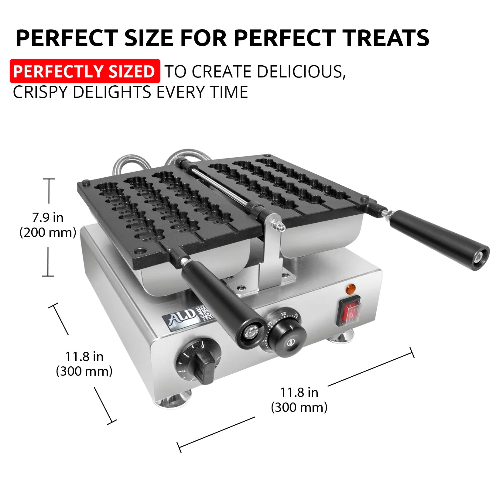 AP-448 Waffle Stick Maker | 3 Paw-Shaped Waffles | Round-Shaped Waffles