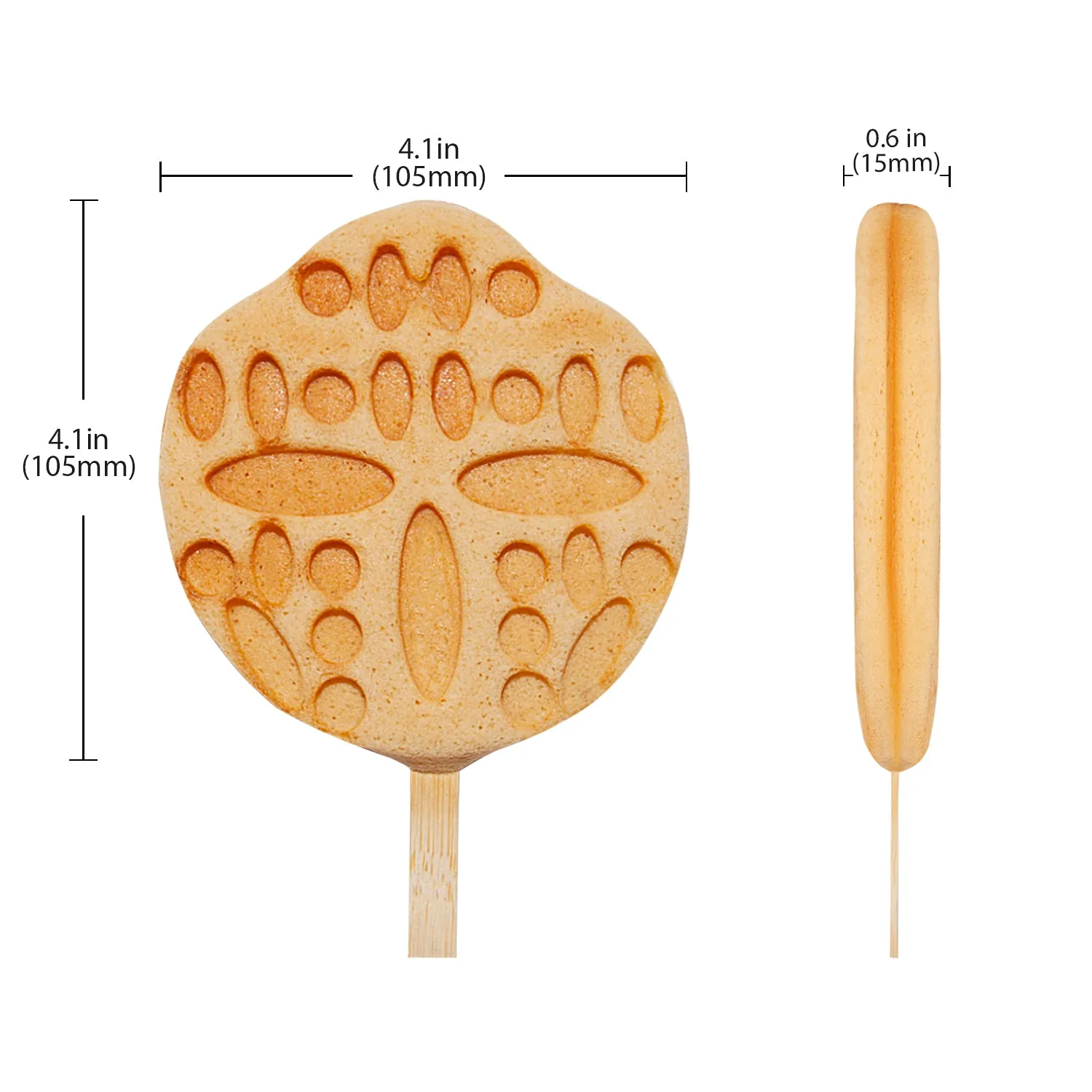 AP-512 Waffle Stick Maker | 4 Round-Shaped Waffles | Stainless Steel