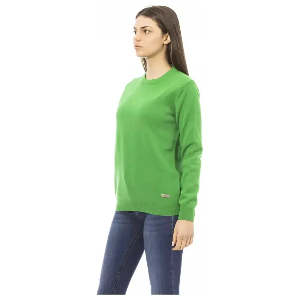 Baldinini Trend Green Wool Women Sweater