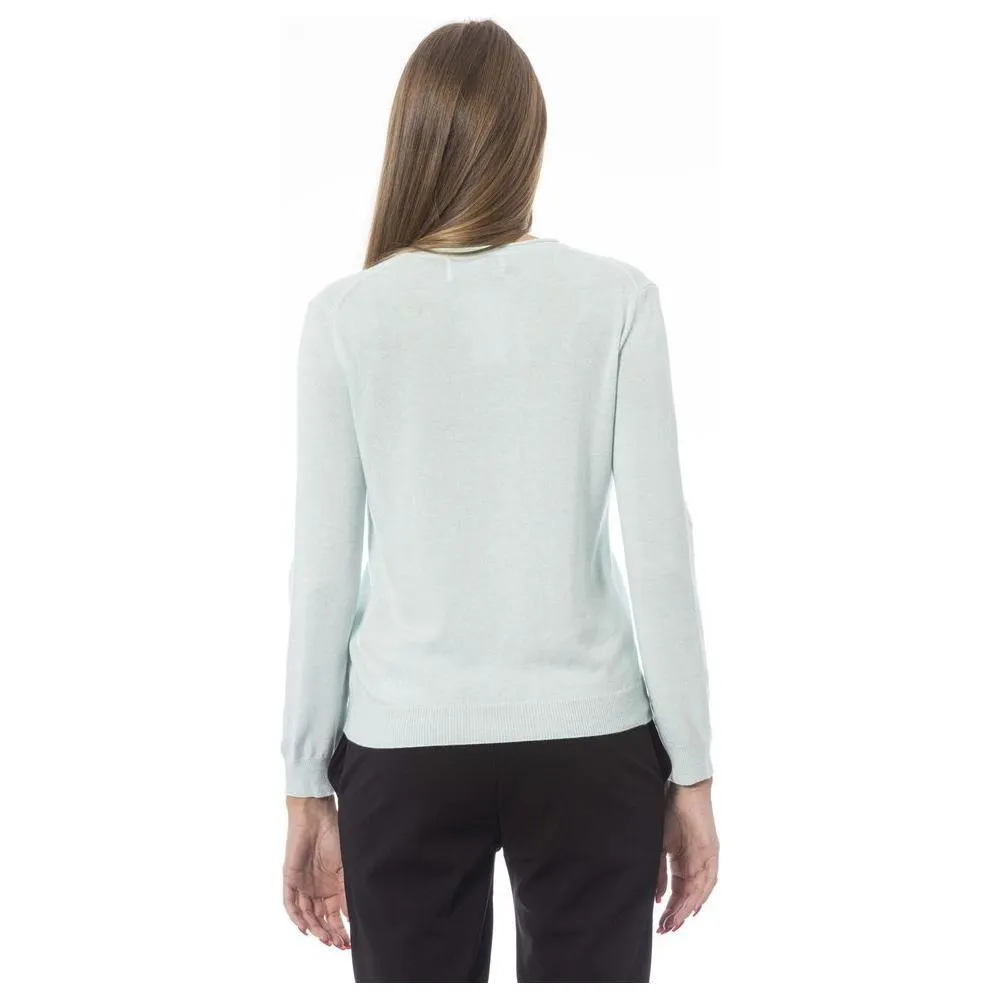 Baldinini Trend Light Blue Cashmere Women Sweater