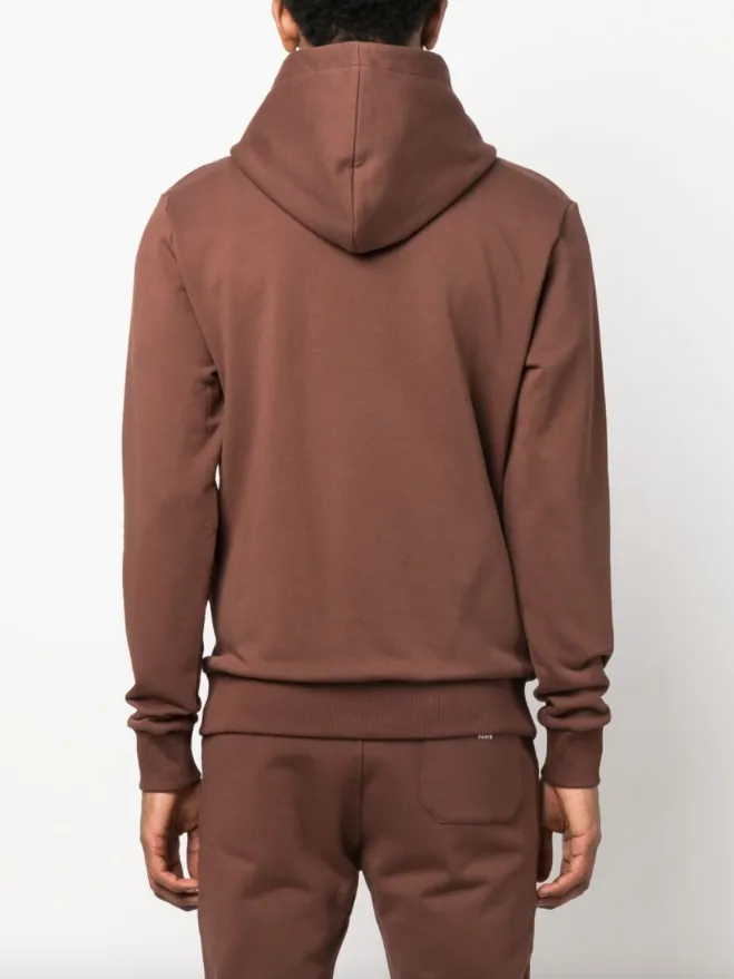 Balmain cotton hoodie with flocked Balmain logo