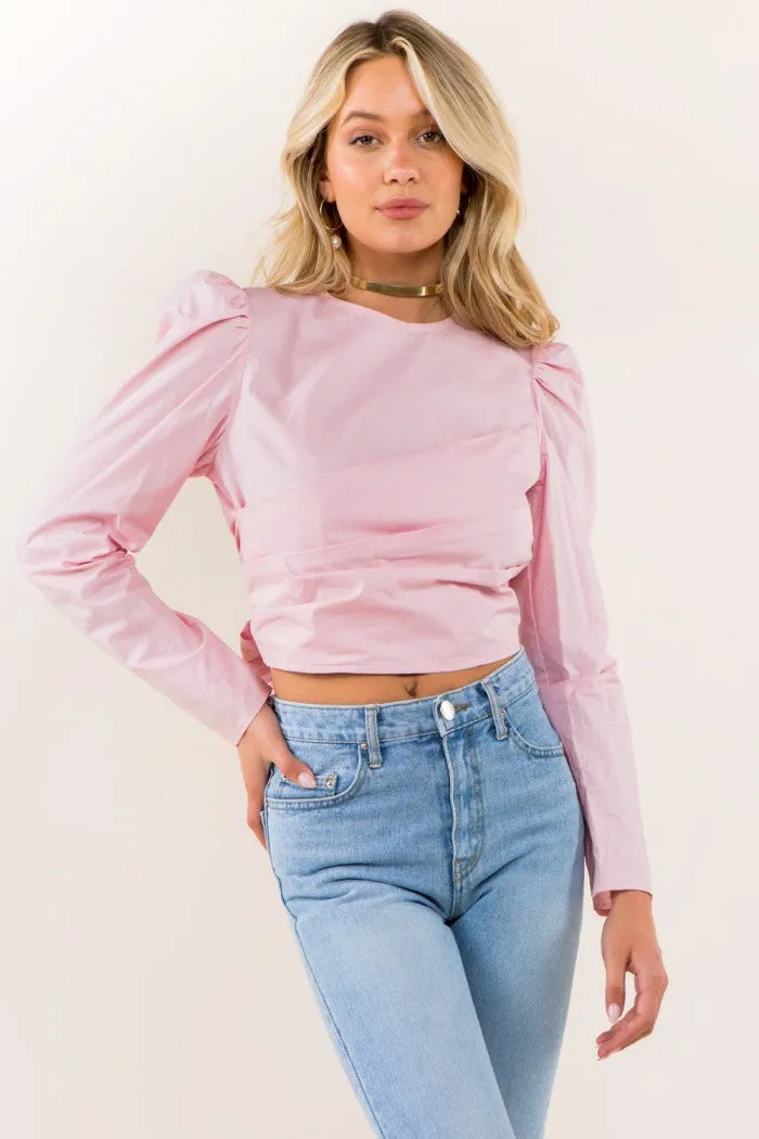 Barbie Core Tie Back Blouse