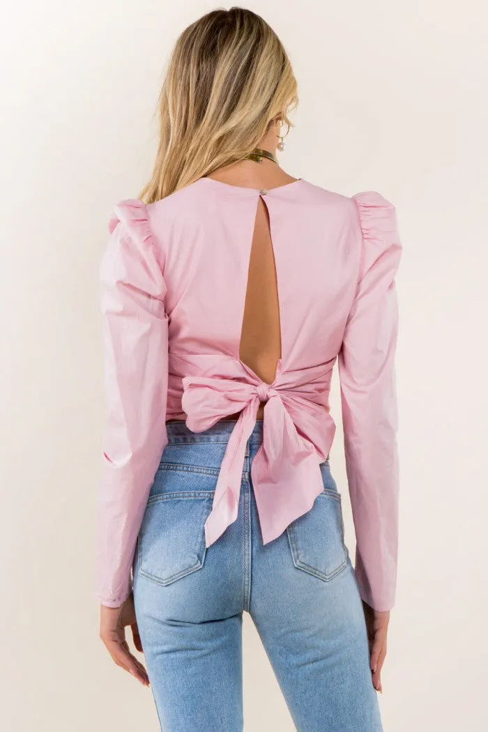 Barbie Core Tie Back Blouse