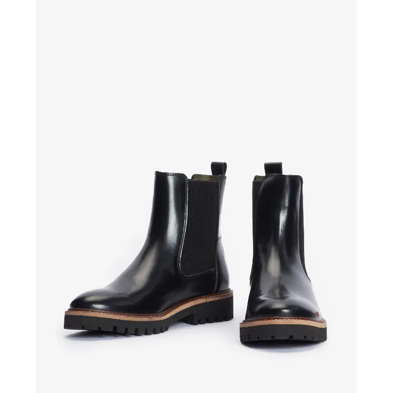 Barbour Harmby Ladies Chelsea Boot - Black Polido