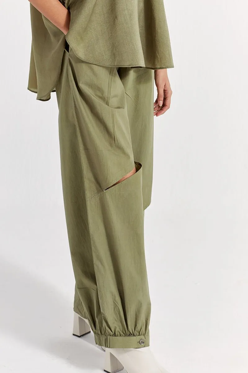 Bat Sleeve Top - Sap Green