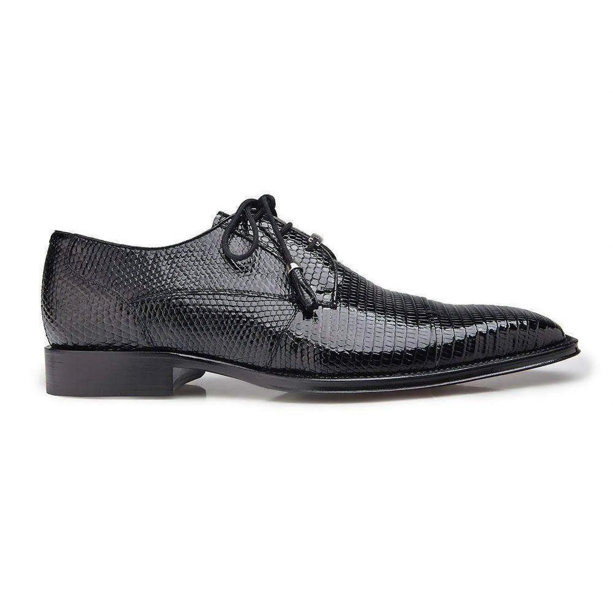 Belvedere Karmelo in Black Genuine Lizard Oxfords