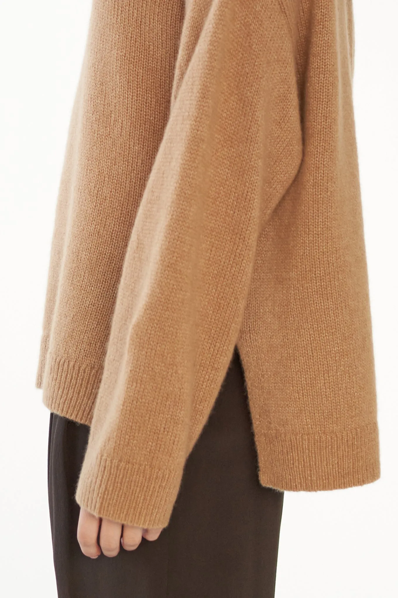 BEZ CREW KNIT - CAMEL - SILK/CASHMERE