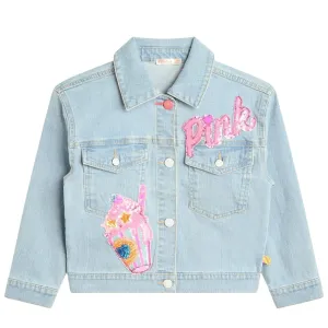 Billieblush Embroidered Sequin Denim Jacket