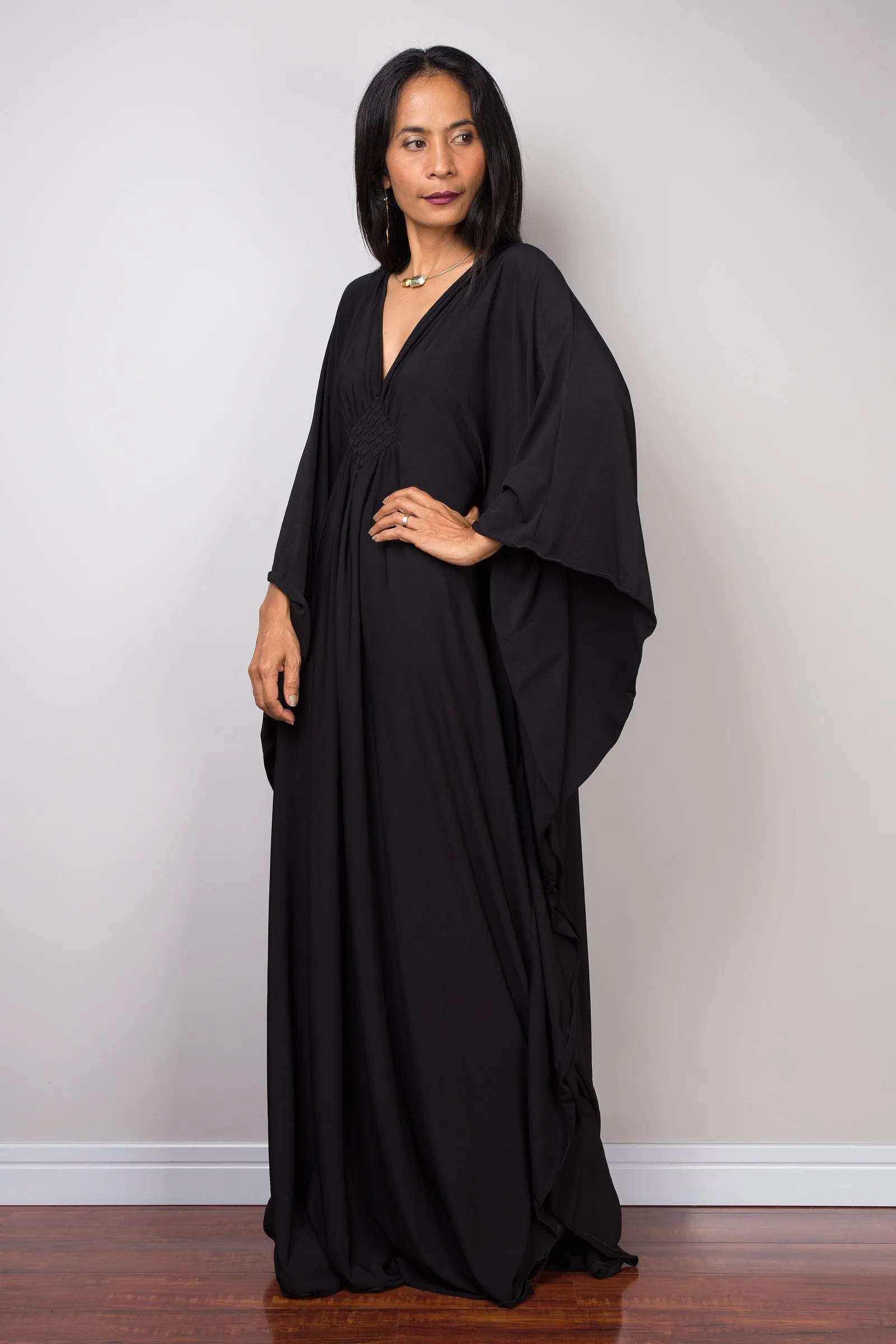 Black kaftan dress