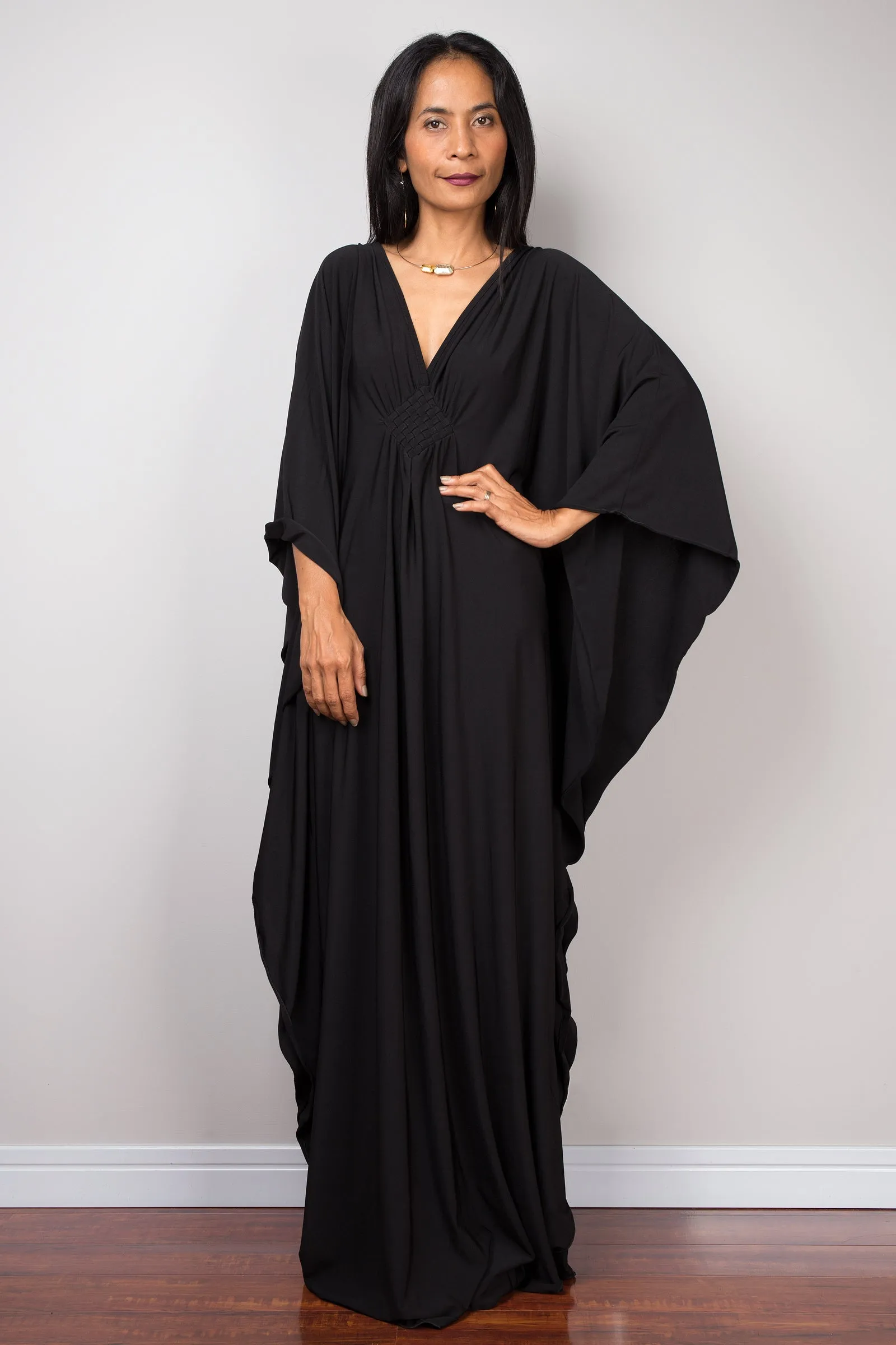 Black kaftan dress