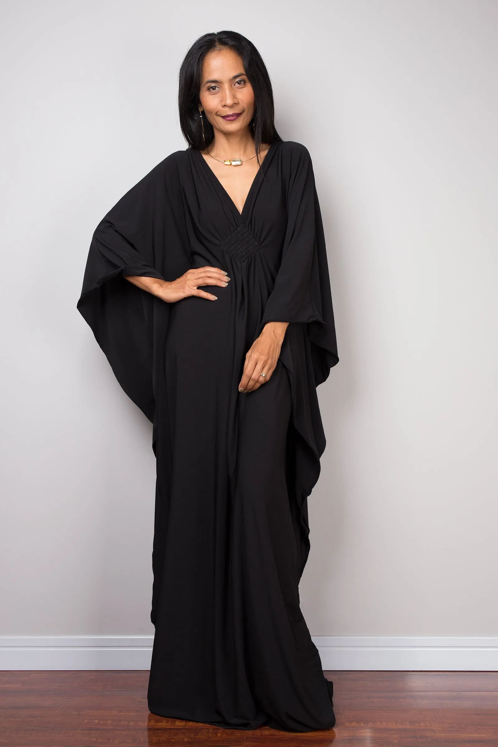 Black kaftan dress