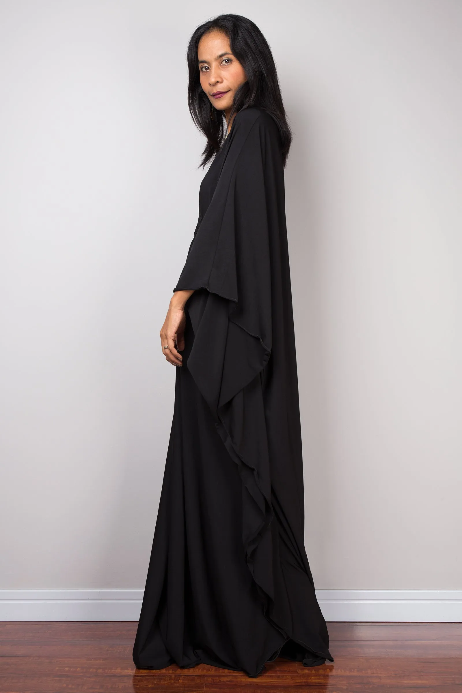 Black kaftan dress