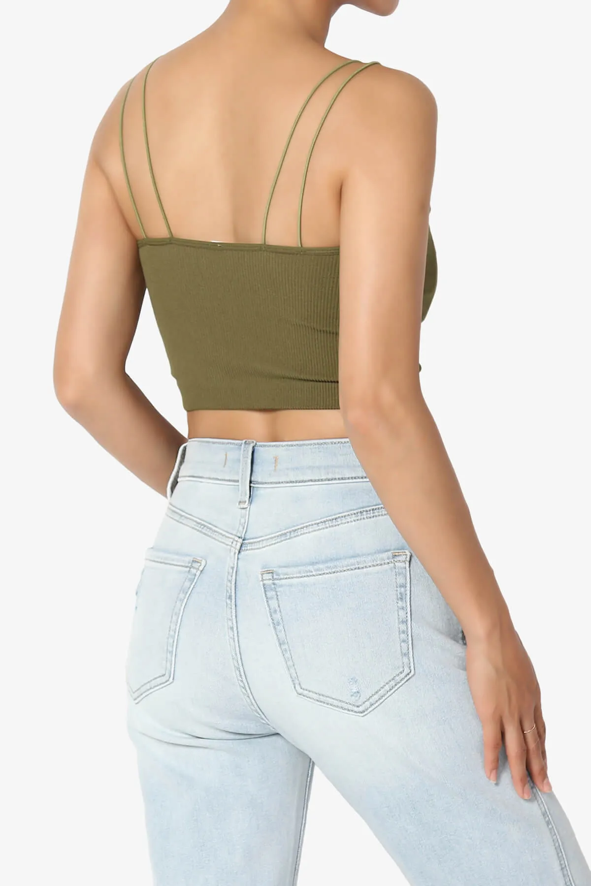 Daliyah Spaghetti Straps Seamless Crop Cami