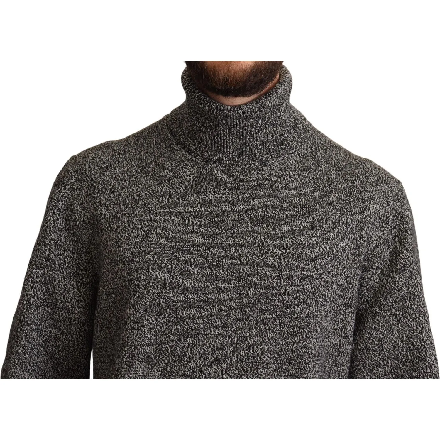 Dolce & Gabbana Elegant Gray Cashmere Turtleneck Sweater