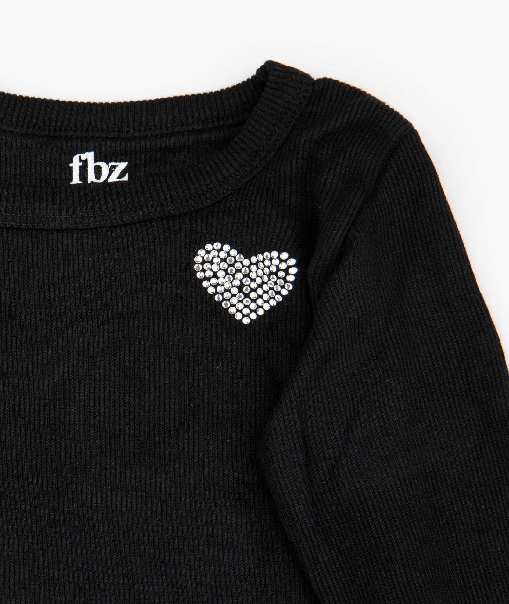 FBZ Girls Heart Rib Top