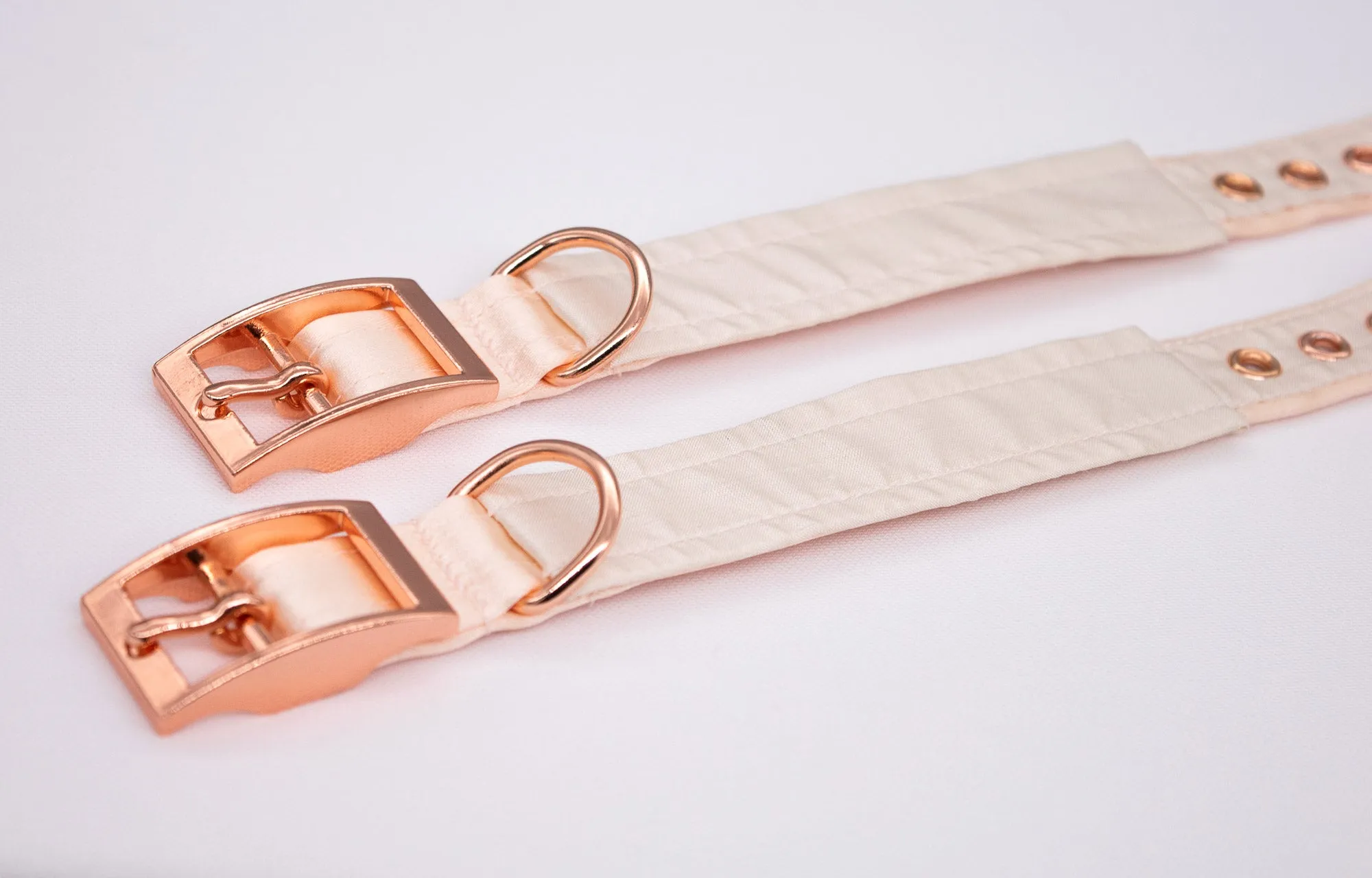 French Raw Silk ~ Rose Gold Cuffs