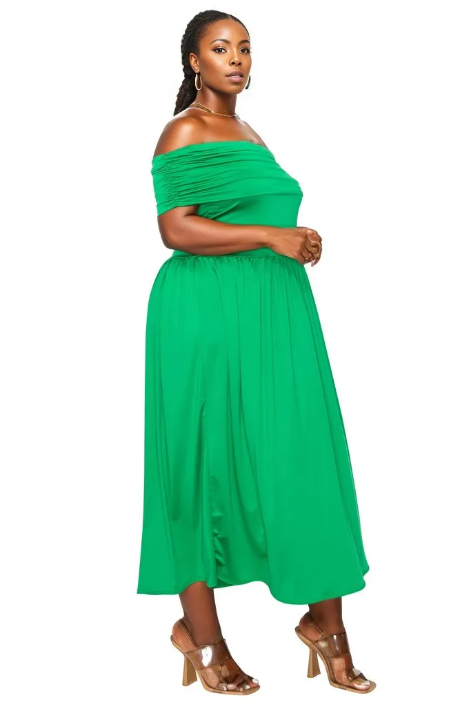 Hayek Off Shoulder Maxi Dress