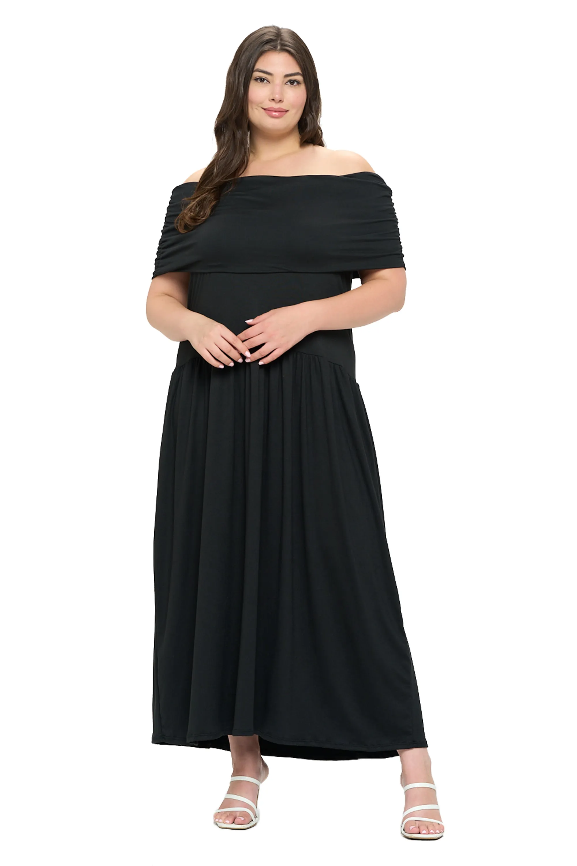 Hayek Off Shoulder Maxi Dress