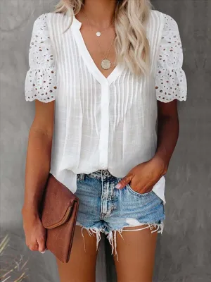 iForgirls Lace Short-sleeved Top