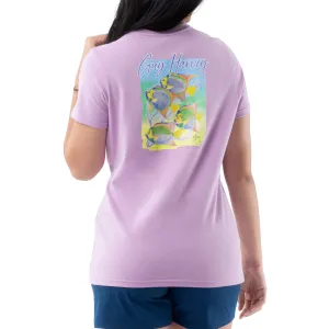 Ladies Angel Fish Short Sleeve Crew Neck T-Shirt