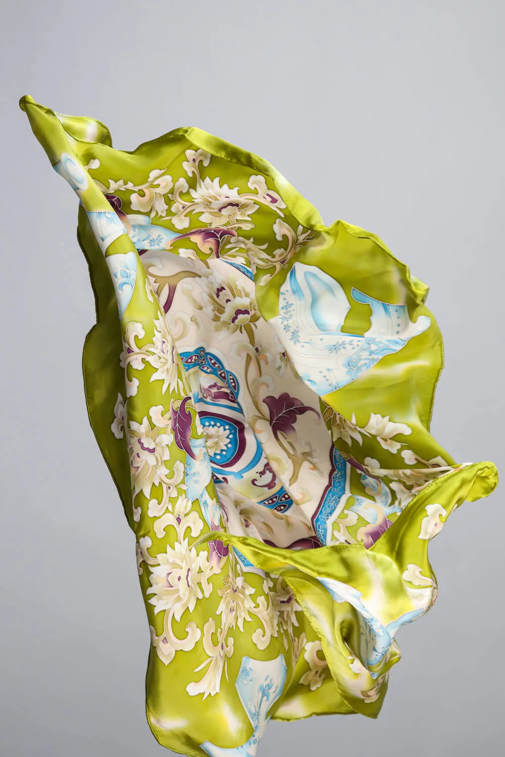 Limited Edition Hand Painted Silk Scarf| Yellow