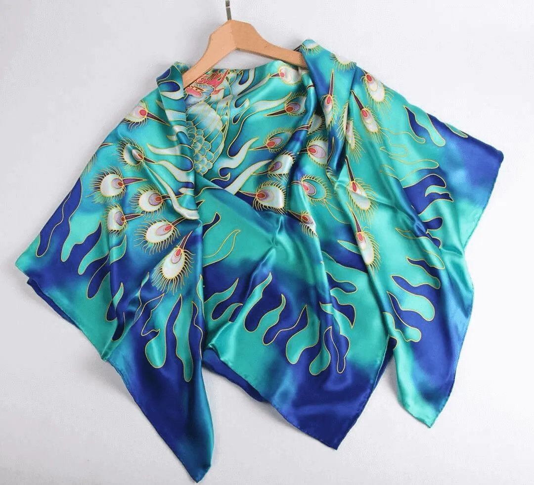 Limited Edition Hand Painted Silk Scarf|Green