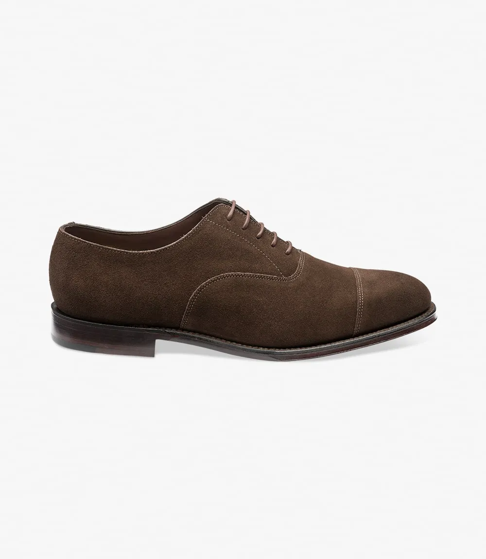 LOAKE Aldwych calf oxford shoe - Dark Brown Suede