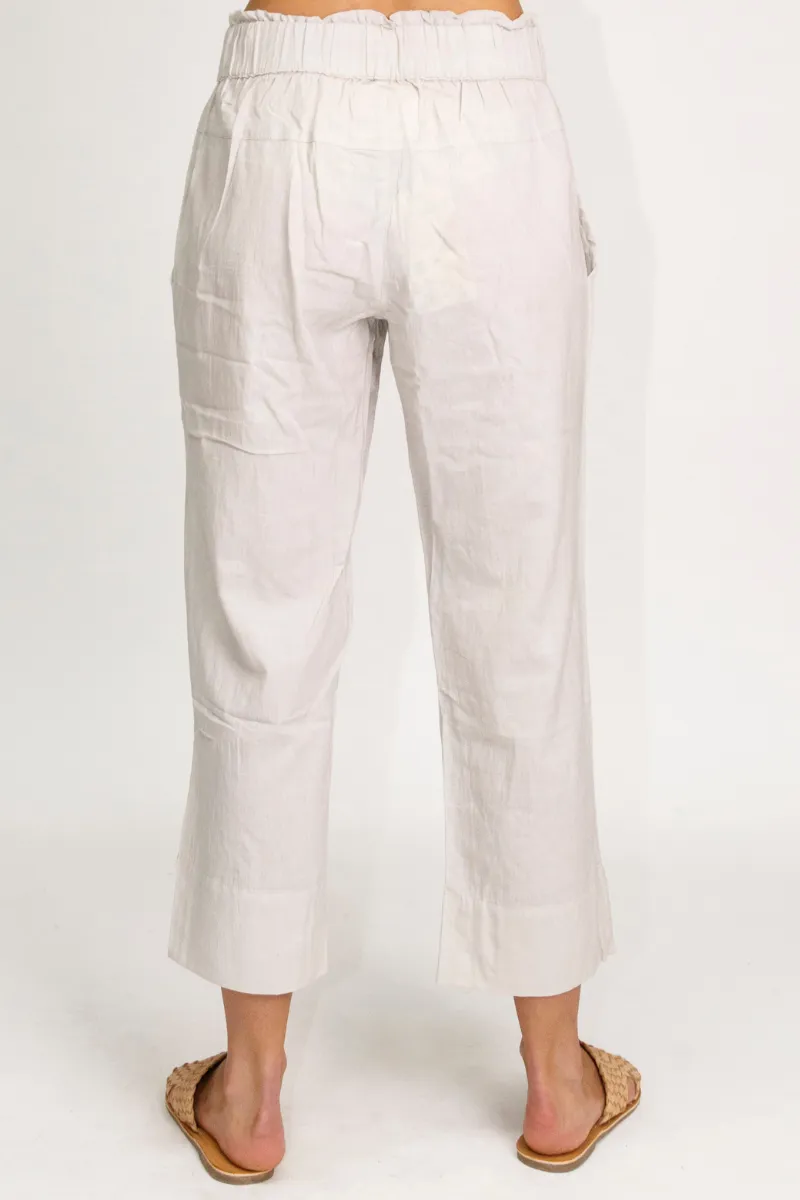 Lula Life Kona Ecru Cropped Pant