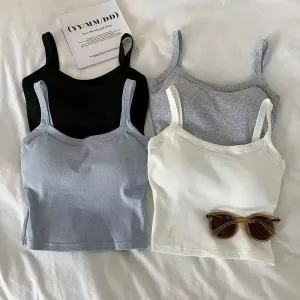 LVSANW Crop Top Women Sexy Sleeveless Tops Fashion Female Underwear Lady's Camisole Girl Basic T-shirt Vest Lingerie Bras Tube Tops Hot