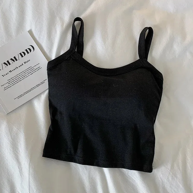 LVSANW Crop Top Women Sexy Sleeveless Tops Fashion Female Underwear Lady's Camisole Girl Basic T-shirt Vest Lingerie Bras Tube Tops Hot