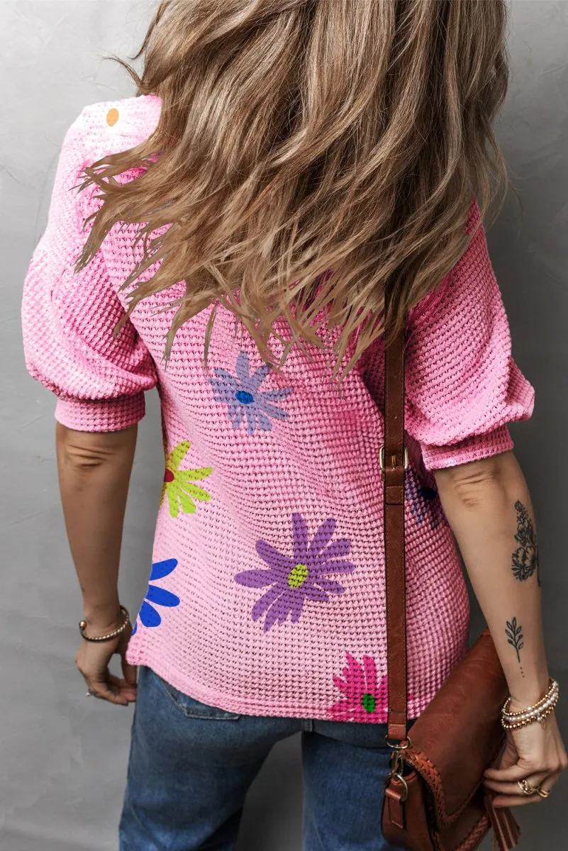 Multicolor Pink Floral Top