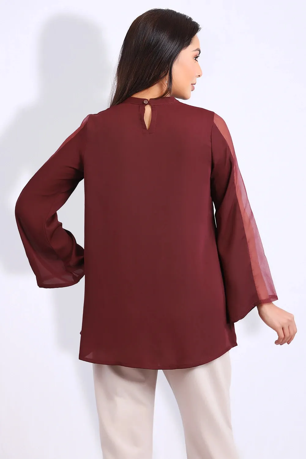 Panelled Long Sleeve Top