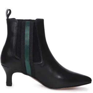 Saint Ashlyn Black Crust Leather Handcrafted Ankle Boots