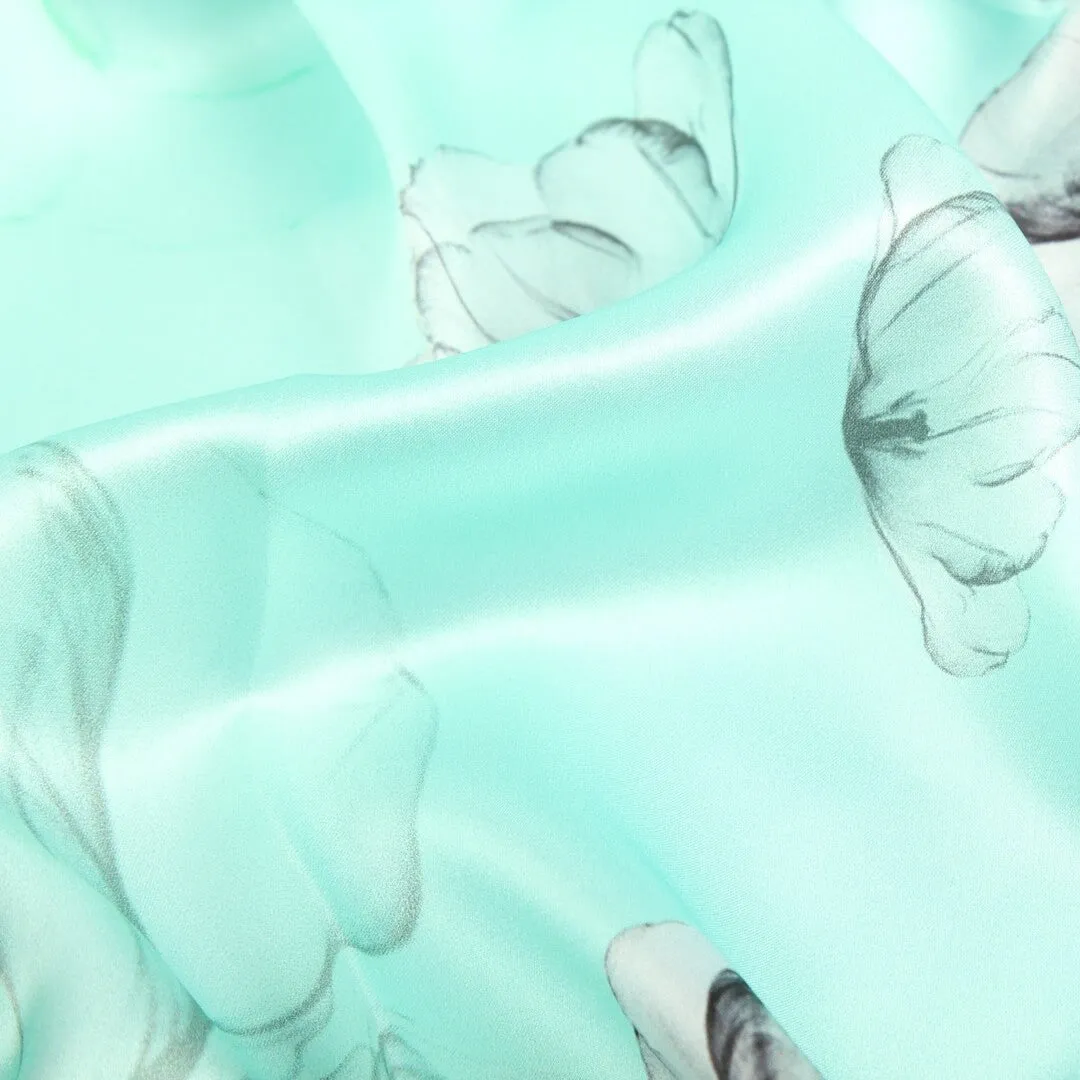 Silk Scarf Collections|Blossom Range|Mint Green