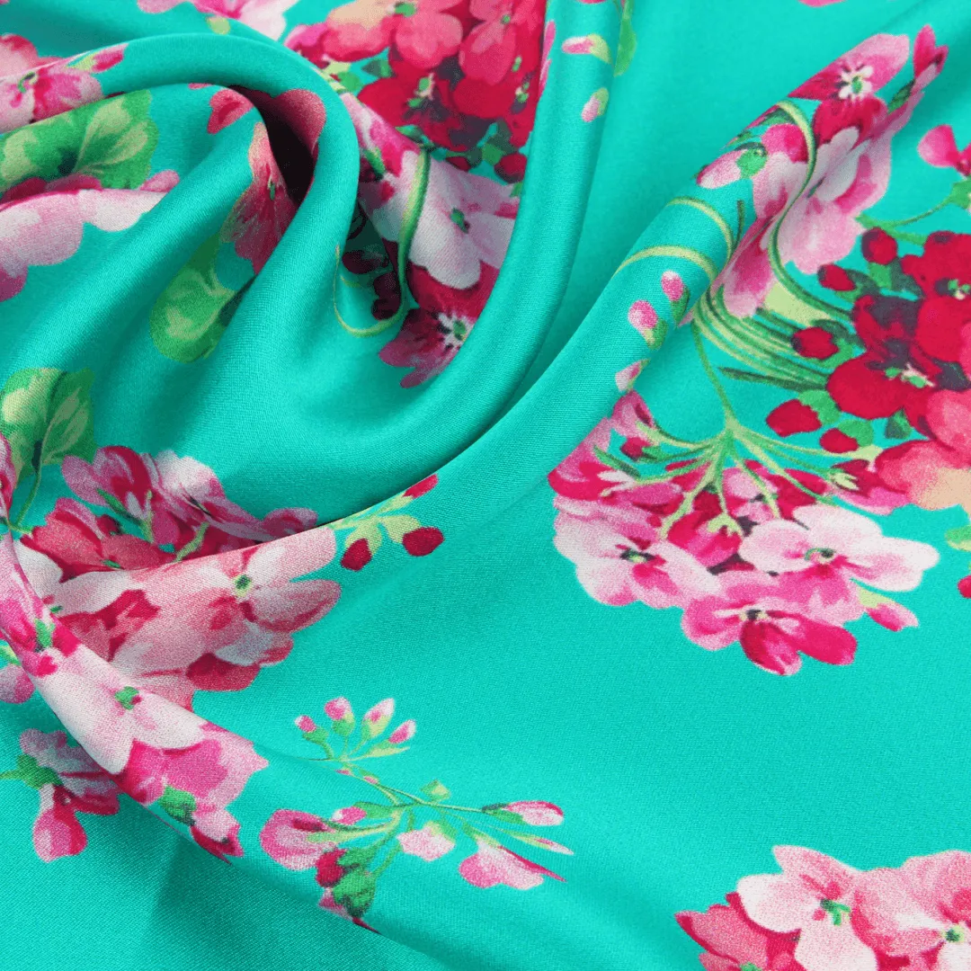 Small Square Silk Scarf|Versatile|Blossom Green