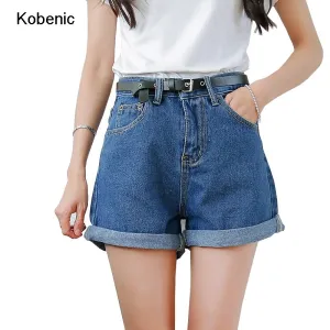 Solid Women Clothing Denim Shorts With Pockets New Arrival Harajuku Summer Ropa Mujer Slim Short Pants Feminino Casual Jeans