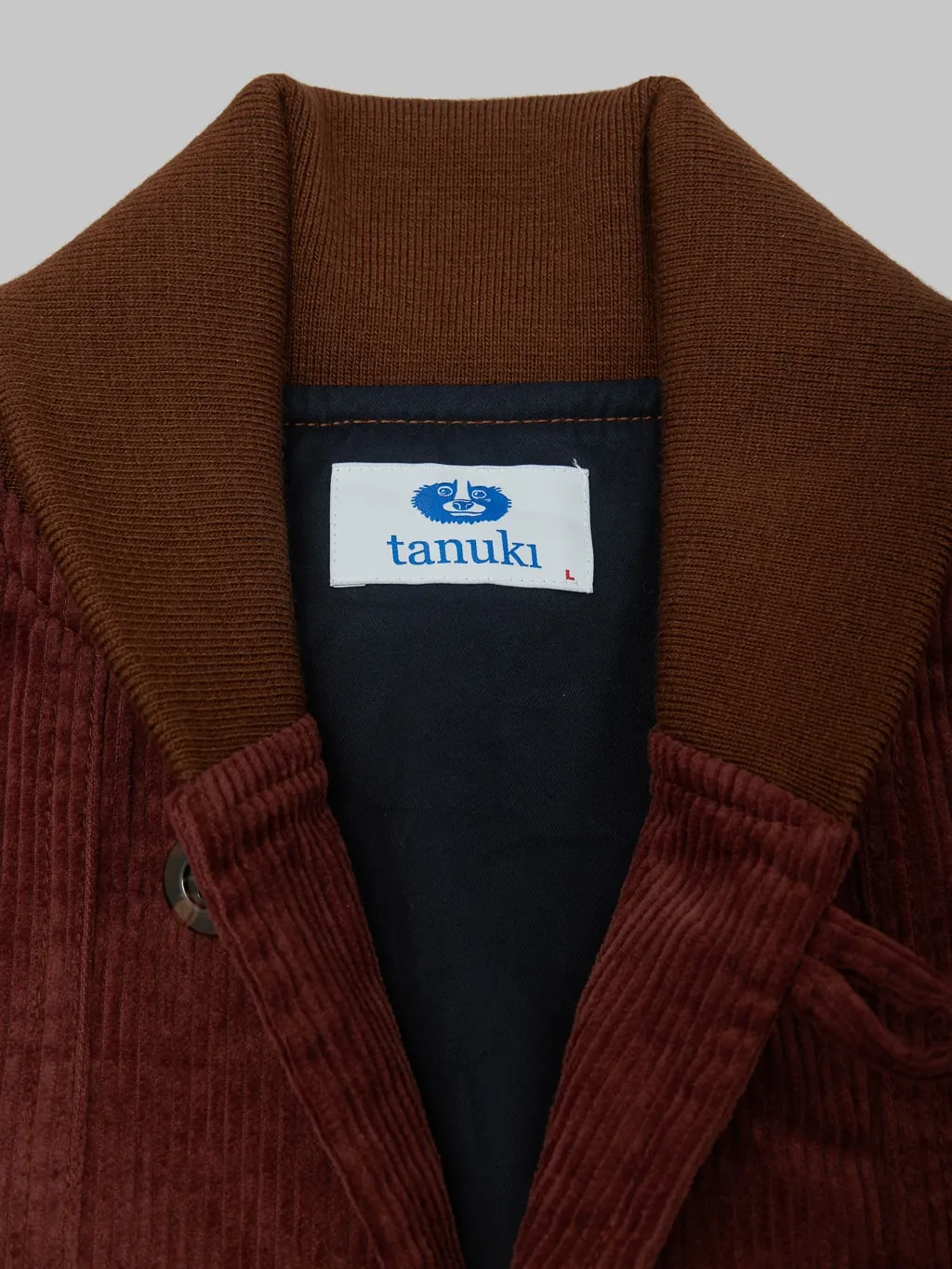 Tanuki "Sazanami" Corduroy Mud Dyed Brown Jacket