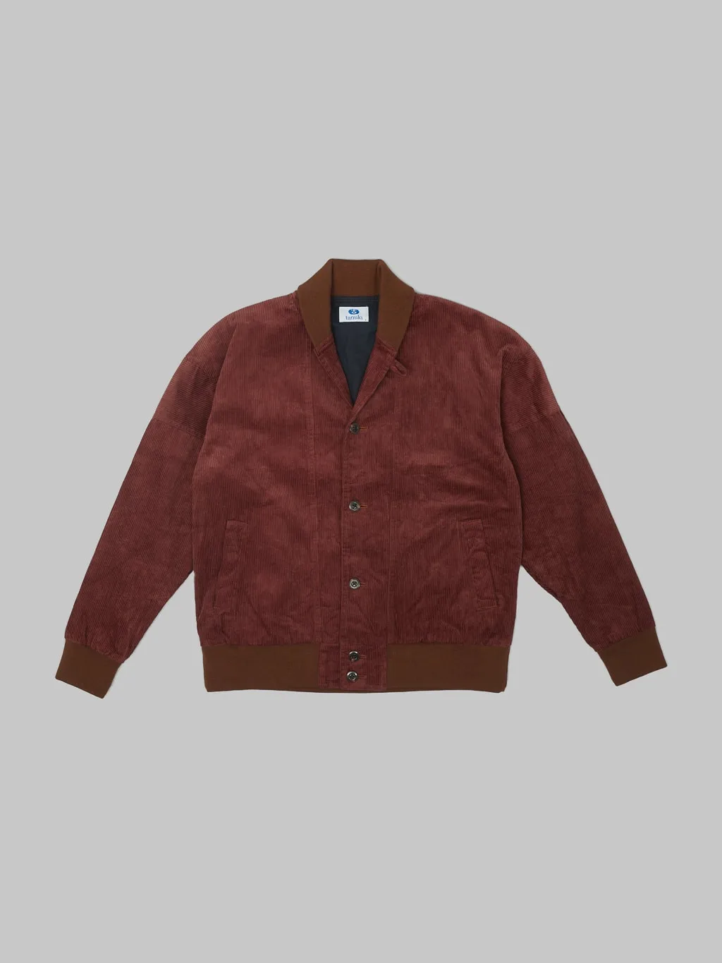 Tanuki "Sazanami" Corduroy Mud Dyed Brown Jacket