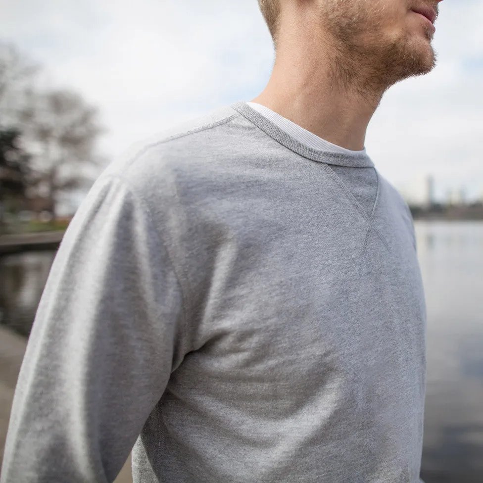 The Crewneck Sweatshirt in Heather Grey French Terry