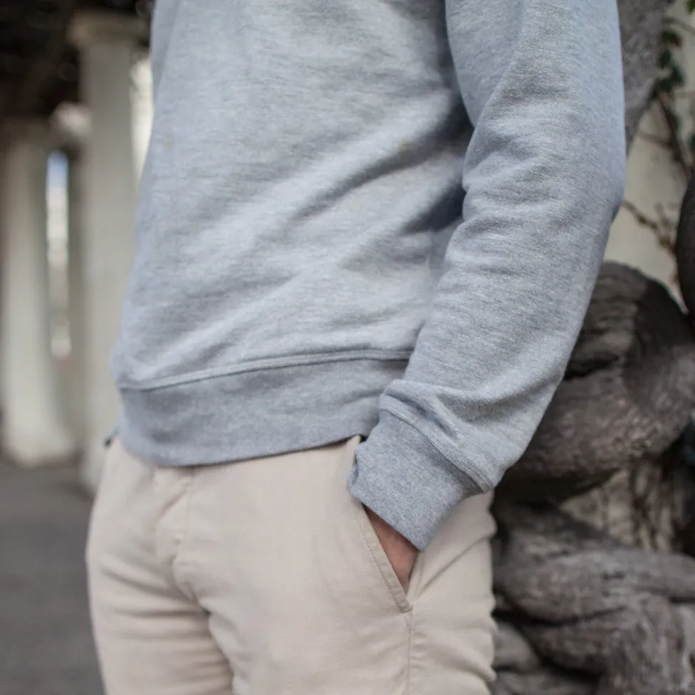 The Crewneck Sweatshirt in Heather Grey French Terry