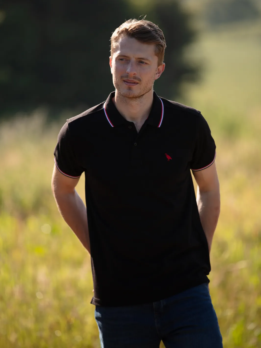 Tipped Polo Shirt - Black